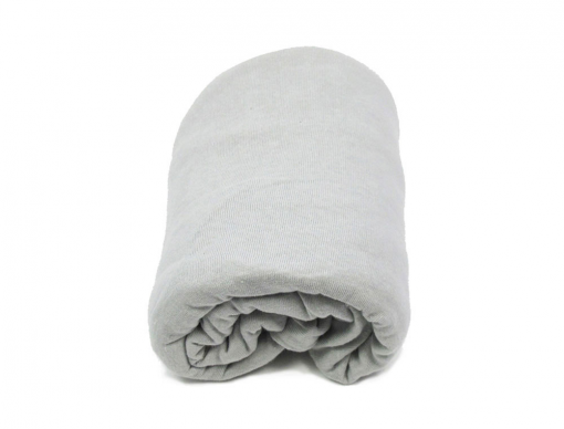 Drap Housse Bebe 60x1 Cm Gris 100 Coton