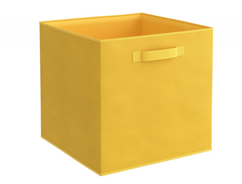 Boîte de rangement en tissu jaune banane pour étagère Milo