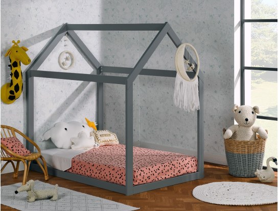 Barrière de lit enfant bois massif gris - Benlemi - Barrière de lit bébé -  Achat & prix