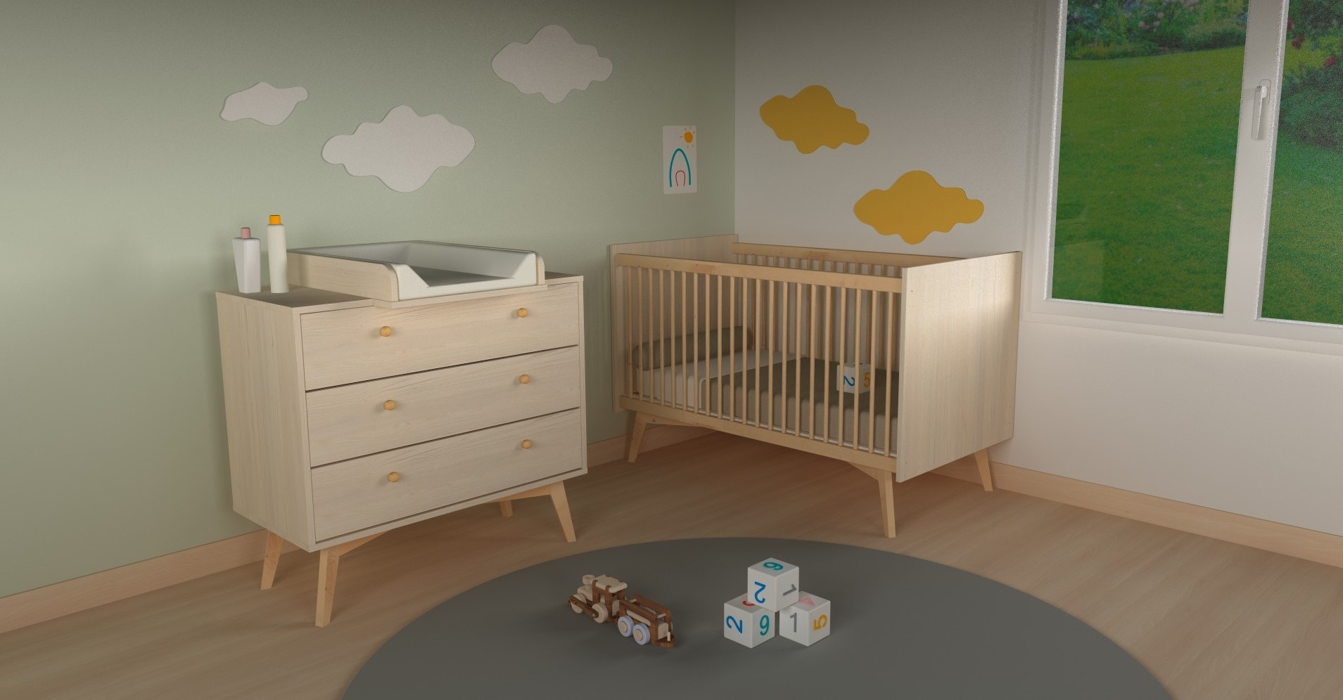 Chambre bébé duo Vida