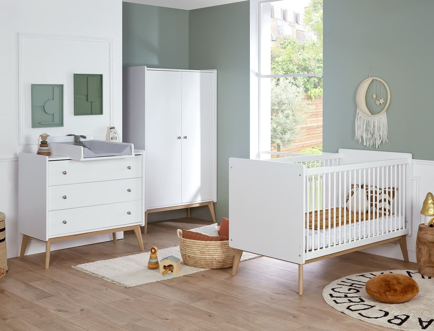 Chambre bébé complète Gaïa Blanc & Chêne